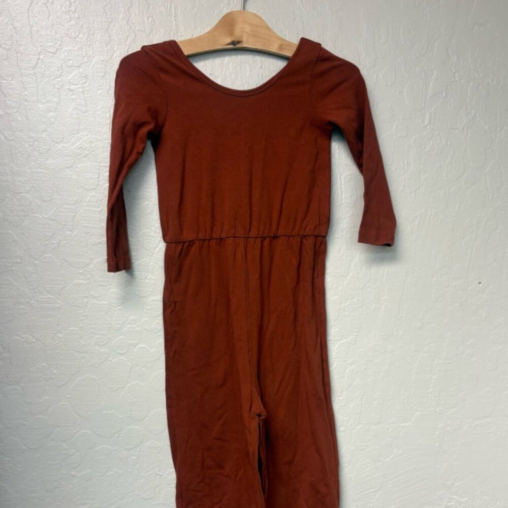 $23 ADD ON alice + ames neutral stretchy‎ jumpsuit 6Y Zara Hanna Andersson